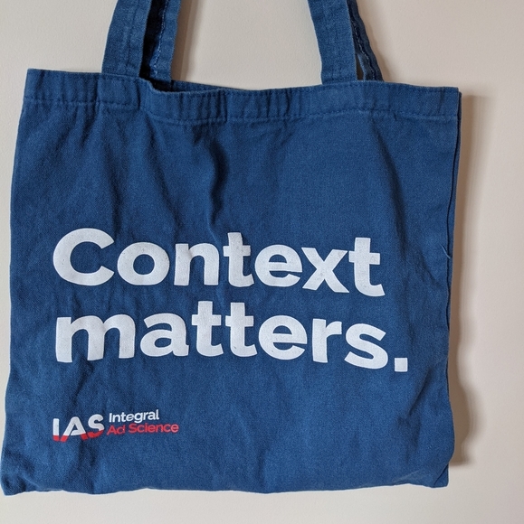 Blue Cotton Graphic Tote Bag - Picture 3 of 11